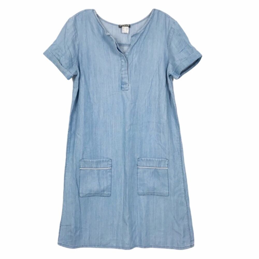 Venus Chambray Short Sleeve Dress